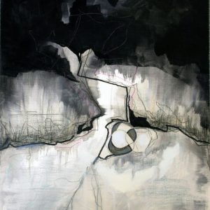 Memorandum (2012) - Oil, drawing, pastel, resin on linen paper - 48 x 42 cm